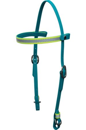 Reflective Snap On Browband Headstall Buckle Cheek